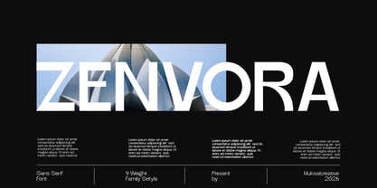 Zenvora Font Poster 1