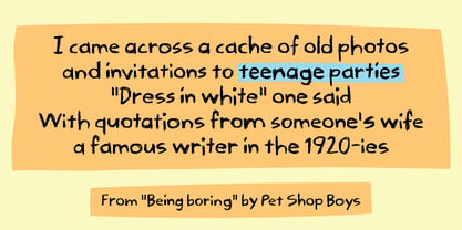 Teenage Parties Font Poster 2