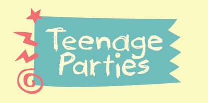 Teenage Parties Font Poster 1