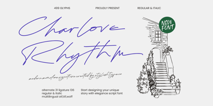 Charlove Rhythm Font Poster 1