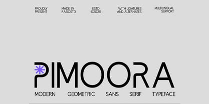 Pimoora Font Poster 1