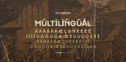 Iron Smith Font Poster 7
