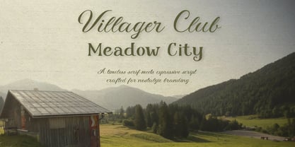 Meadow Villager Club Font Poster 10