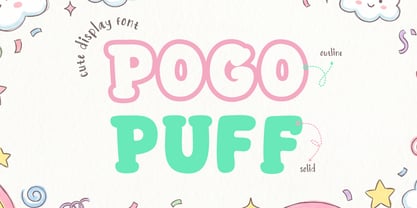 Pogo Outline Font Poster 1