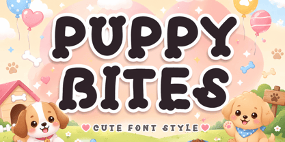 Puppy Bites Font Poster 1