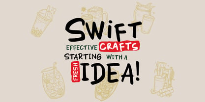 Quick Scribble Font Poster 7