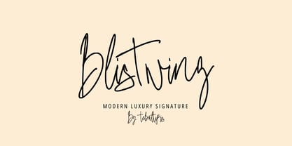 Blistwing Signature Font Poster 1