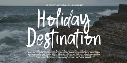 Taro Leaves Brush Font Poster 5