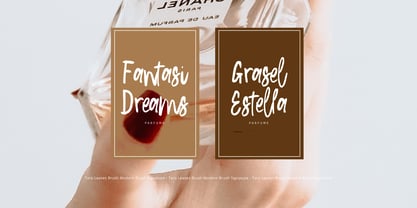 Taro Leaves Brush Font Poster 8