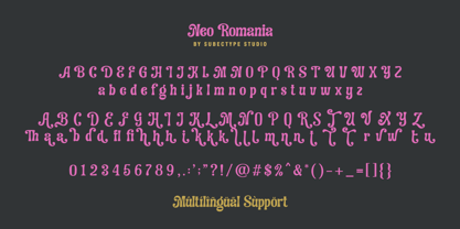 Neo Romania Font Poster 8