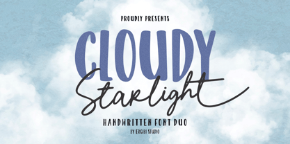 Cloudy Starlight Font Poster 1