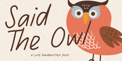 Said The Owl Font Poster 1
