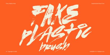 Fake Plastic Brush Font Poster 1