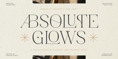 Absolute Glows Font Poster 1