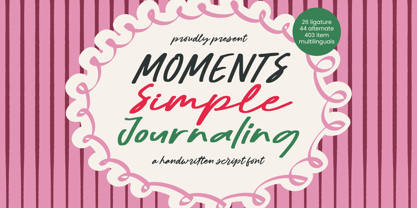 Moments Simple Journaling Font Poster 1