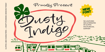 Dusty Indigo Font Poster 1