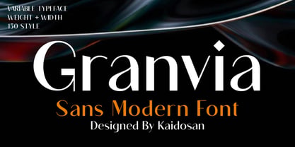 Granvia Ultra Font Poster 1