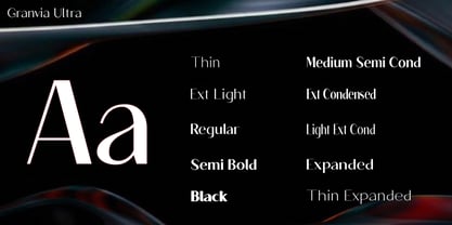 Granvia Ultra Font Poster 3