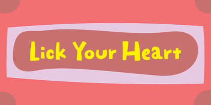 Lick Your Heart Font Poster 1