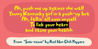 Lick Your Heart Font Poster 2