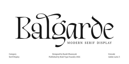 Balgarde Serif Font Poster 1