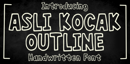 Asli Kocak Outline Font Poster 1