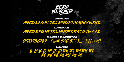 Zero Beyond Font Poster 8