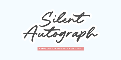 Silent Autograph Font Poster 1