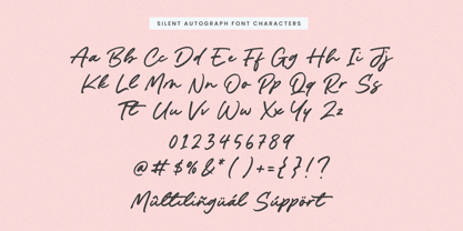 Silent Autograph Font Poster 6