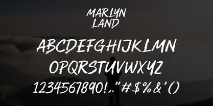 Marlyn land Font Poster 11