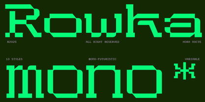 HN Rowka Mono Font Poster 1
