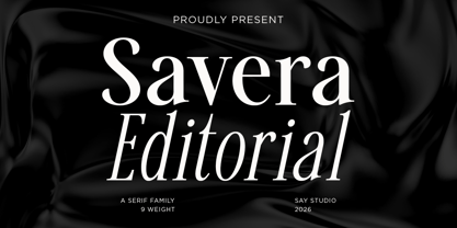 Savera Editorial Font Poster 1