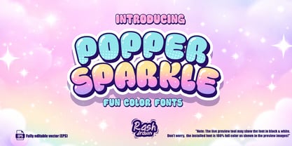 Popper Sparkle Font Poster 1