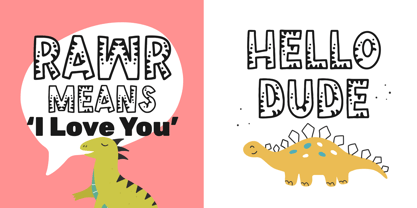Little Dino Font Poster 3