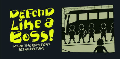 Park The Bus Font Poster 2