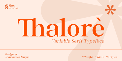 Thalore Font Poster 1
