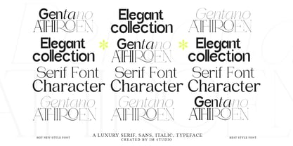 Gentano Athiroen Font Poster 5
