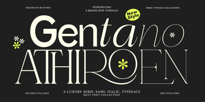 Gentano Athiroen Font Poster 1