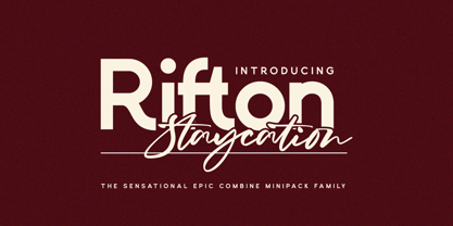 Rifton Staycation Font Poster 1