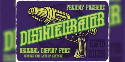Disintegrator Font Poster 1