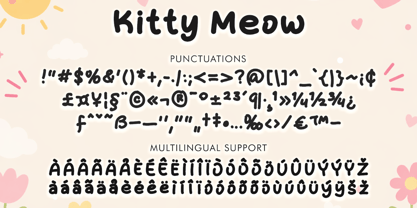 Kitty Meow Font Poster 6