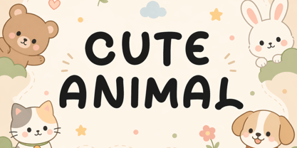 Kitty Meow Font Poster 2