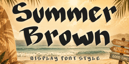 Summer Brown Font Poster 1