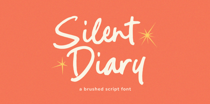 Silent Diary Font Poster 1