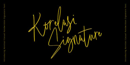 Korelasi Signature Font Poster 1