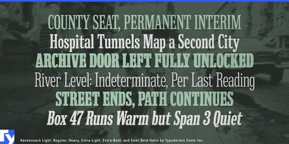 Hackensack Font Poster 2
