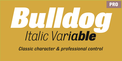 Bulldog Pro Italic Variable Font Poster 1
