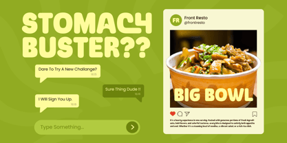 Bigger Chuby Font Poster 3