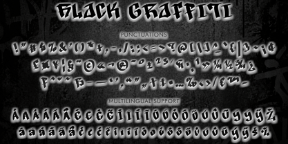 Black Graffiti Font Poster 5