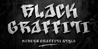 Black Graffiti Font Poster 1